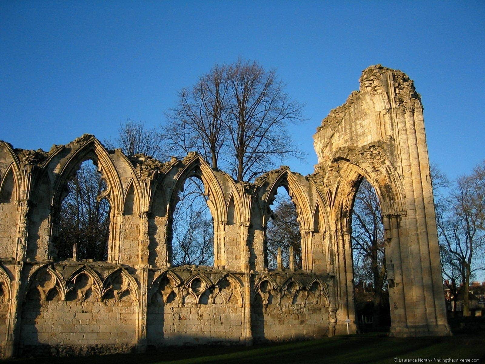 York St Marys Abbey ruin church monastery