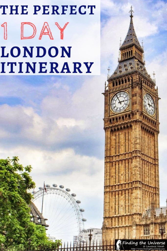 An itinerary and planning guide for spending 1 day in London, including all the top sights as well as money saving and transport tips for getting around the UK capital.