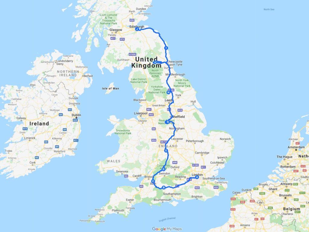 road trip planner uk to europe