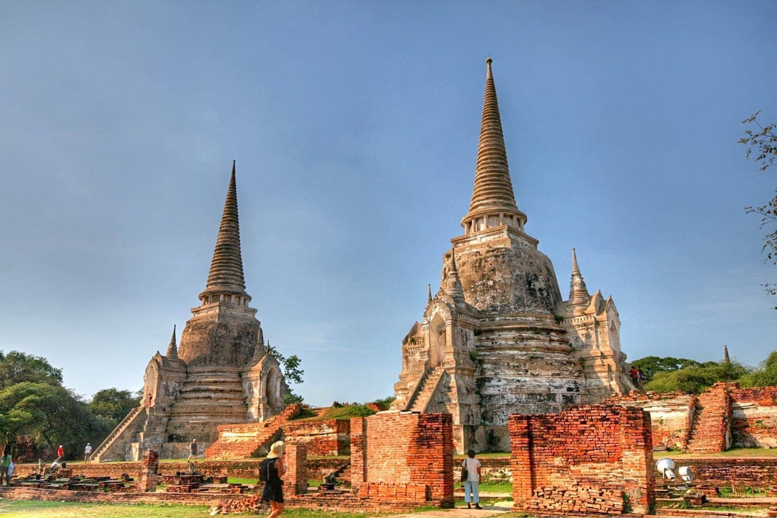 Wat Phra si Sanset The Grand Palace Ayutthaya Thailand