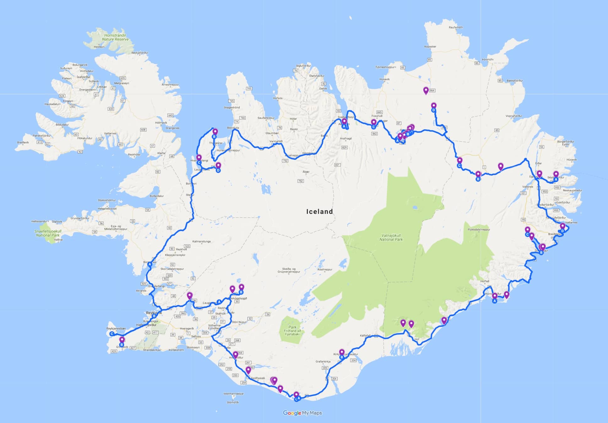 Iceland Ring Road Itinerary Map | My XXX Hot Girl