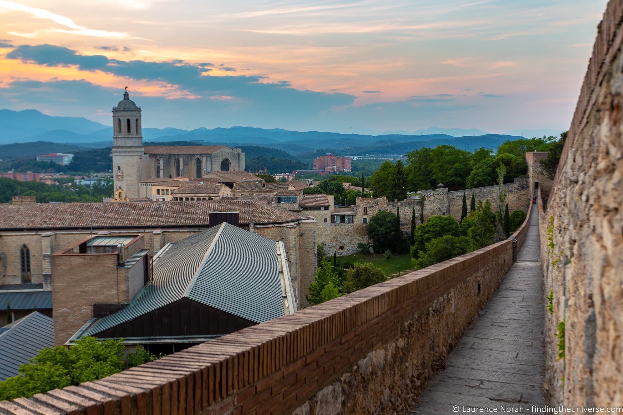 Girona medieval city walls