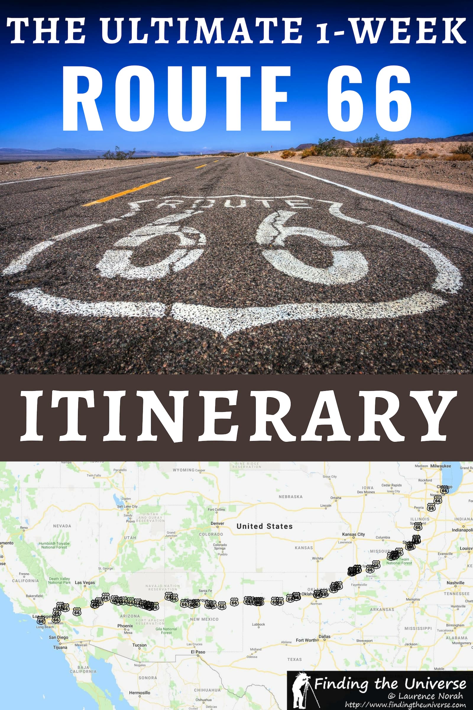 The perfect 1 Week Route 66 USA road trip itinerary. Day by day instructions for the trip, plus all the attractions, lodging options, and map of the route!